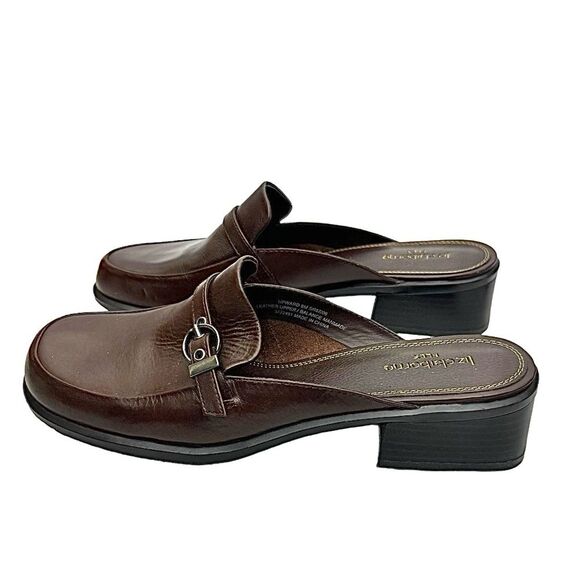 LIZ CLAIBORNE Flex Women's Brown Leather Slip On Mule, Closed Toe 9 Medium - Picture 7 of 11